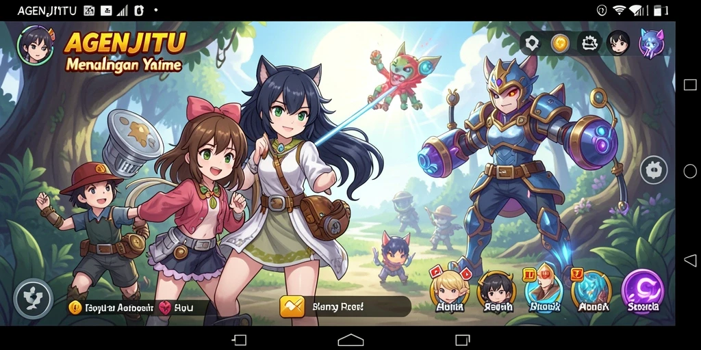 Tangkapan layar AGENJITU yang menampilkan aksi seru dalam gameplay Anime.