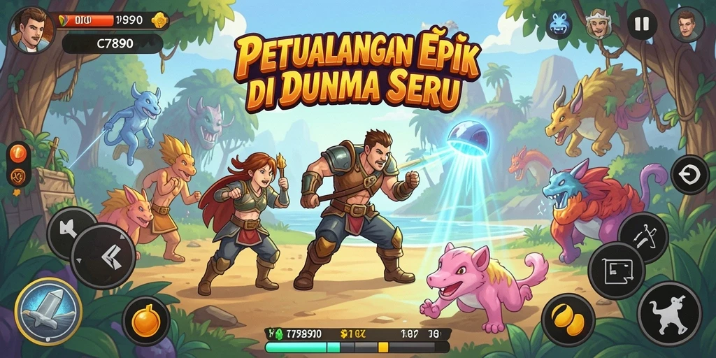 Screenshot C7890 menampilkan aksi seru dalam dunia petualangan.