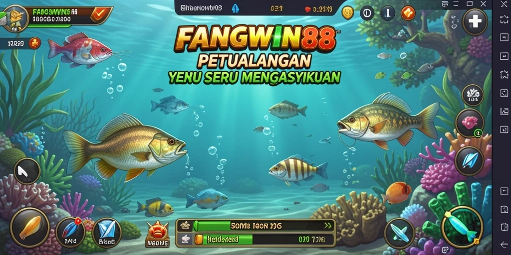 Screenshot gameplay FANGWIN88 dengan aksi memancing yang mengasyikkan.