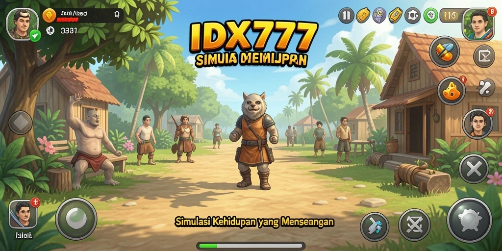 Tangkapan layar IDX777 menampilkan gameplay simulasi yang imersif dan interaktif.