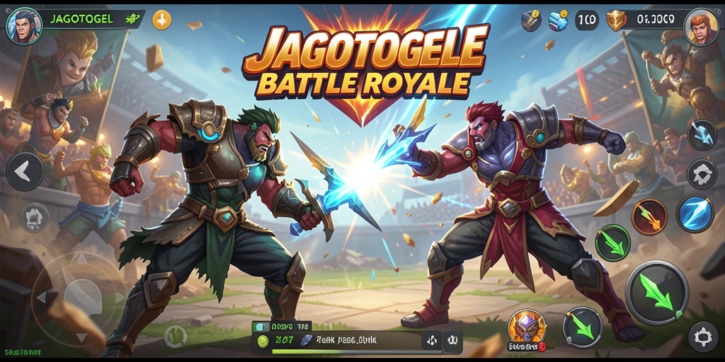 Tampilan seru dari gameplay Battle Royale JAGOTOGEL.