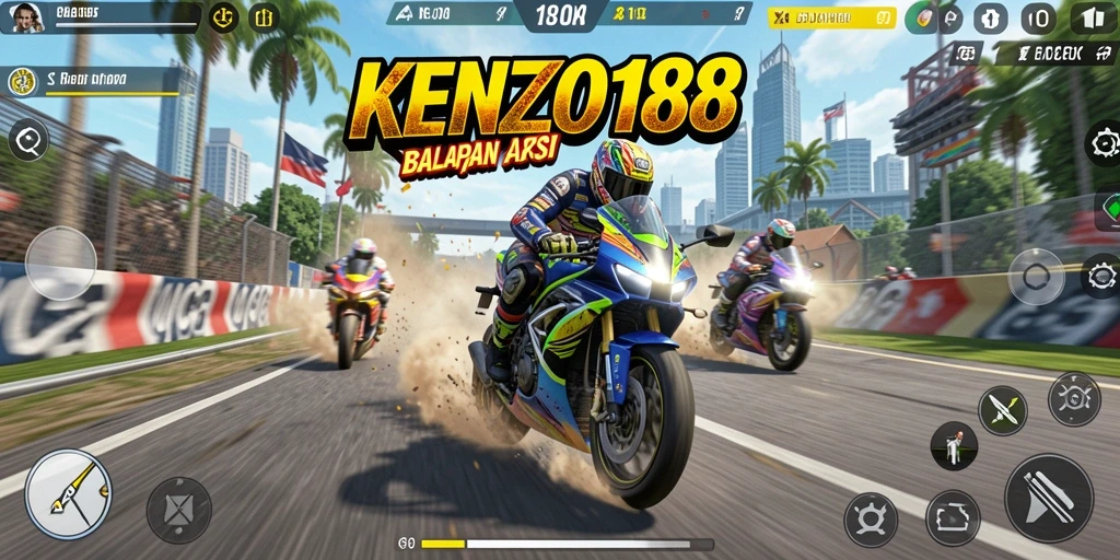 Tampilan menarik dari gameplay KENZO188 yang menyoroti balapan seru.