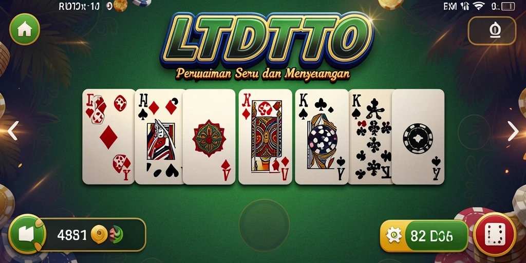 Screenshot LTDTOTO menampilkan gameplay Domino yang menarik dan interaktif.