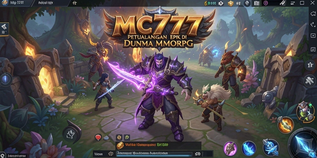 Tangkapan layar MC777 menunjukkan pertarungan seru di dunia MMORPG.