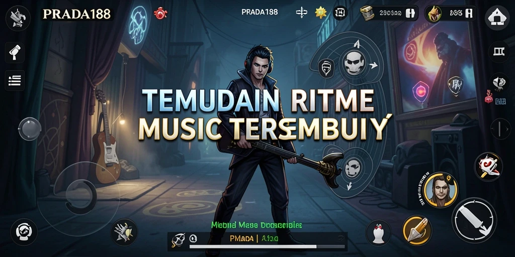 Tampilan antarmuka permainan musik yang menarik dan mudah digunakan.