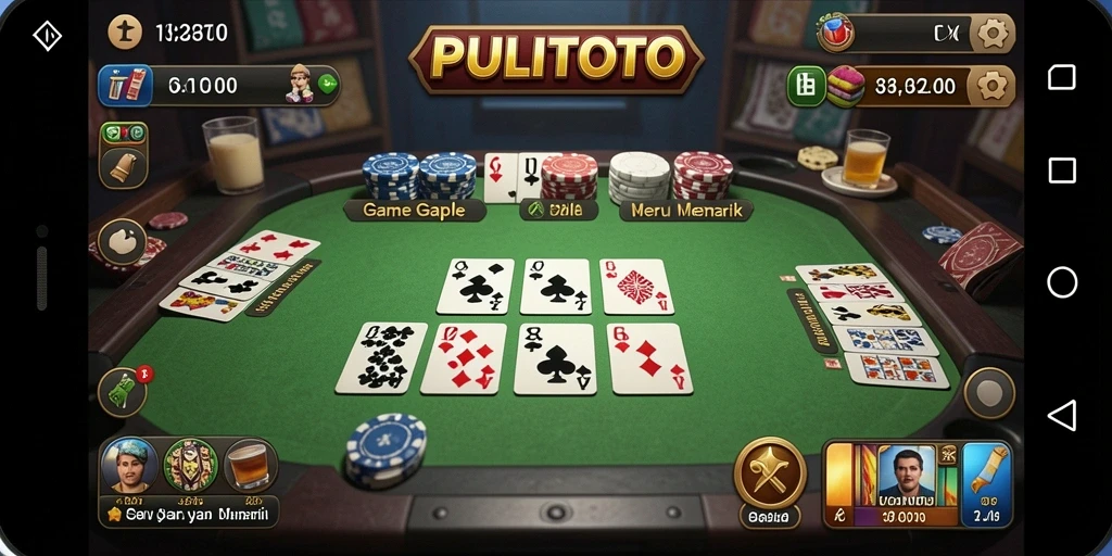 Tampilan gameplay seru PULITOTO yang menantang.