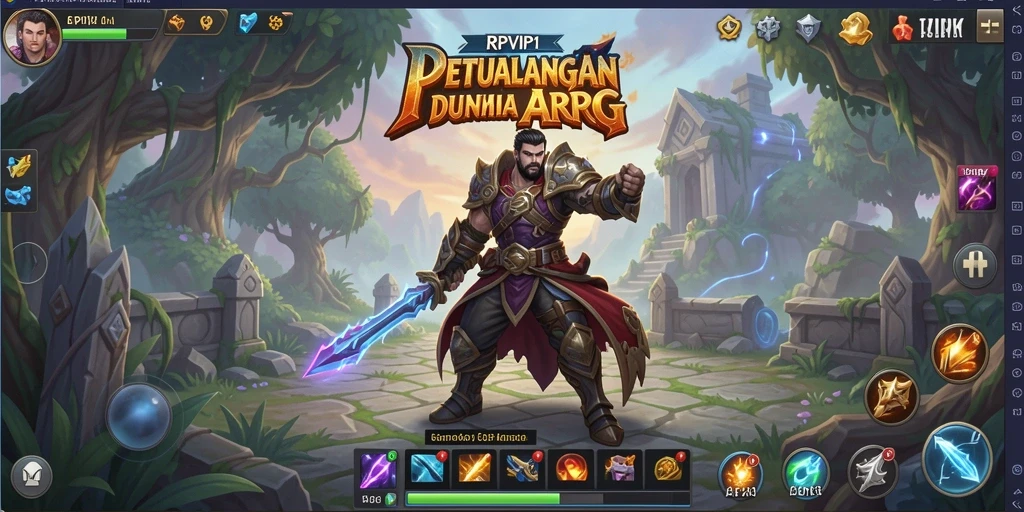 Tampilan menakjubkan dari gameplay RPVIP1 saat aksi bertarung.