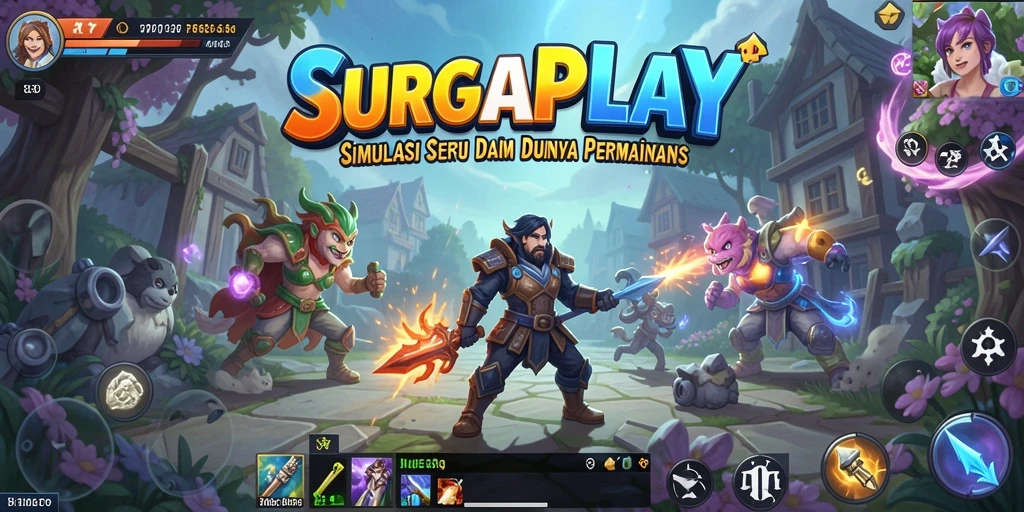 Tampilan gameplay SURGAPLAY menunjukkan berbagai aksi mendebarkan.