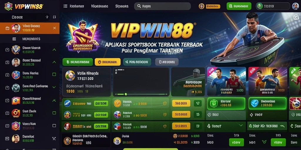 Screenshot utama VIPWIN88 menampilkan tampilan antarmuka taruhan yang menarik.